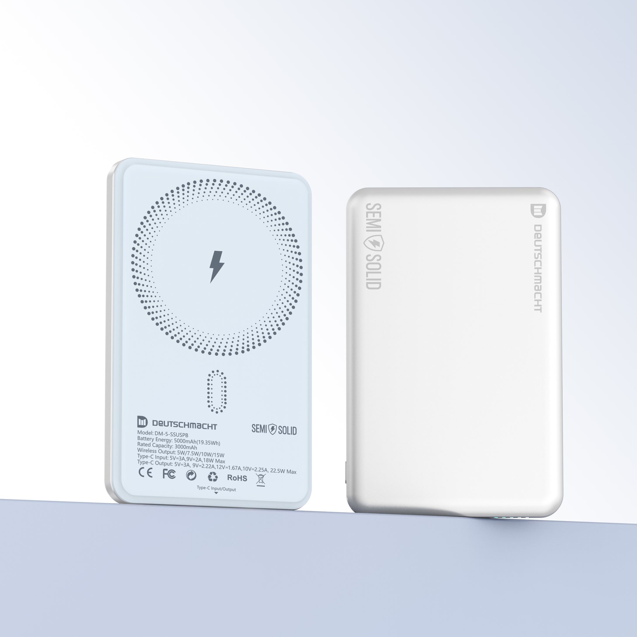 (New) 5000mAh Semi-Solid Ultra Slim Power Bank